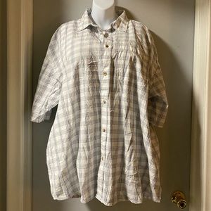 NWOT Method blue and wht plaid men’s XXL